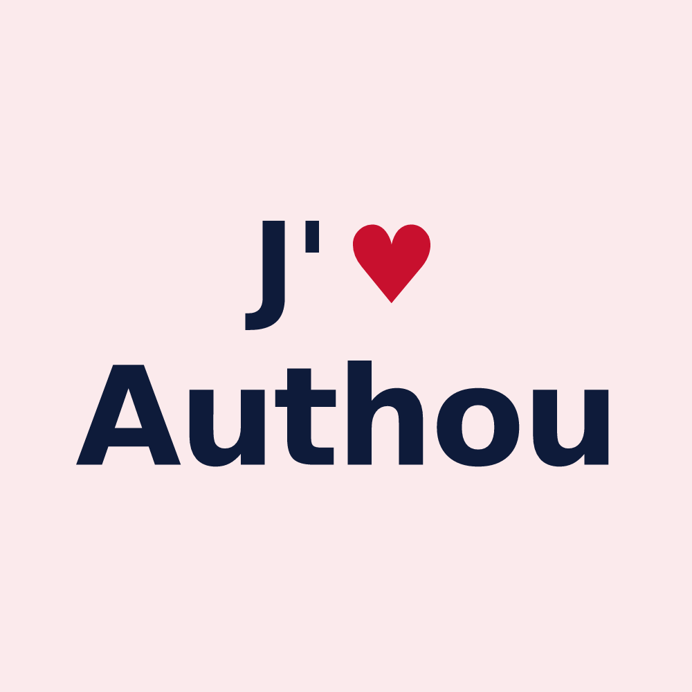 Magnet personnalisé Authou — design J'aime Authou