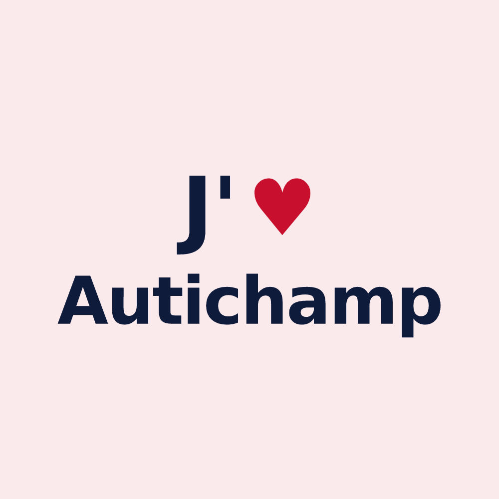 Magnet personnalisé Autichamp — design J'aime Autichamp