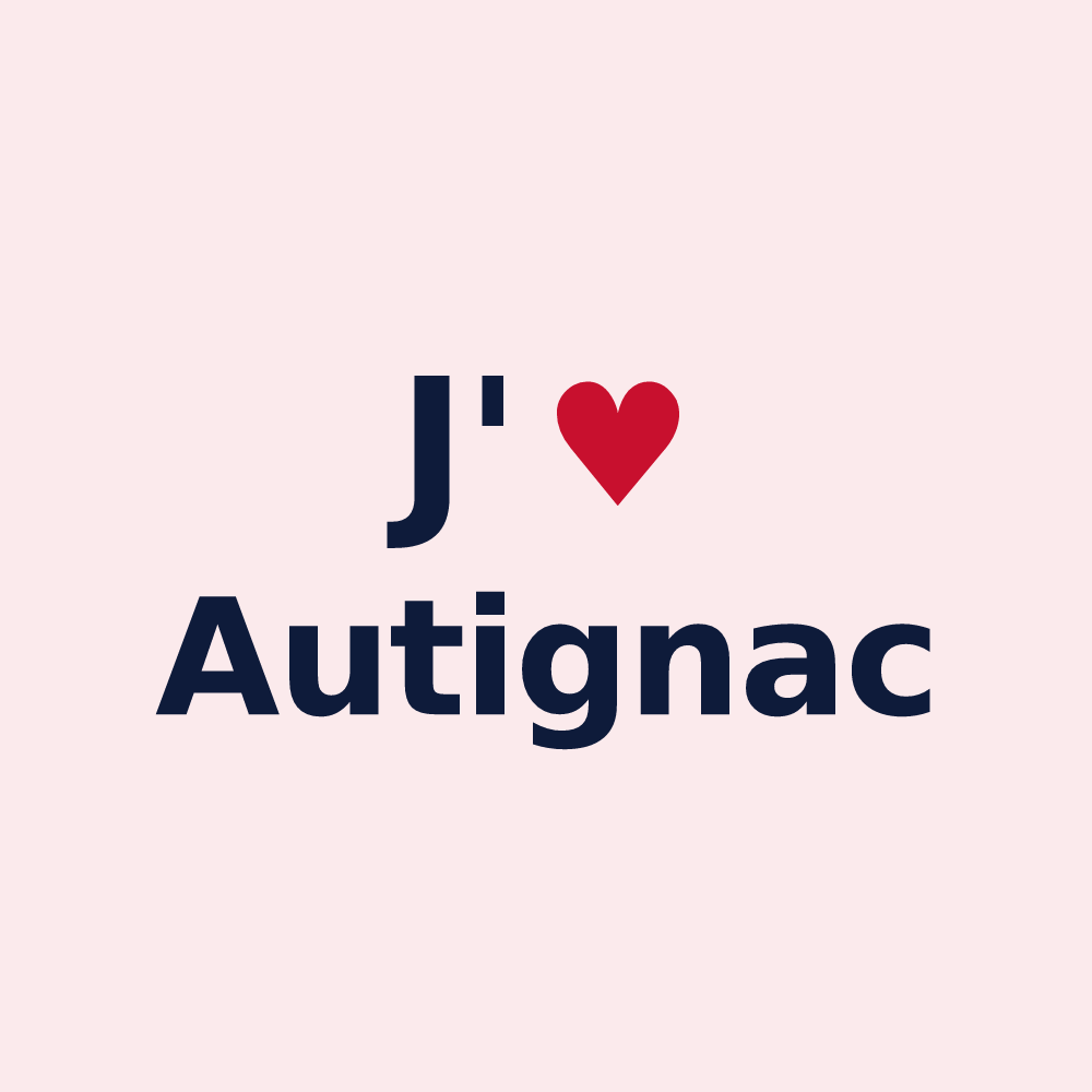 Magnet personnalisé Autignac — design J'aime Autignac