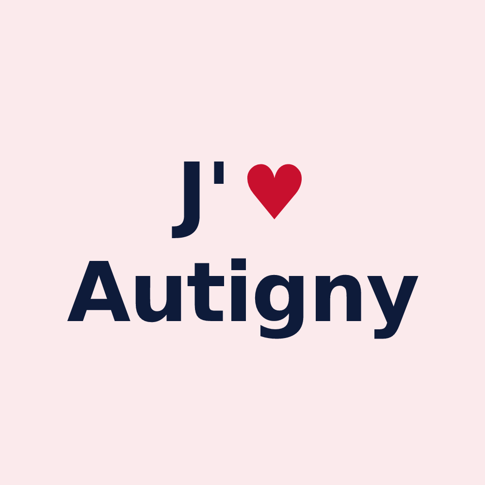 Magnet personnalisé Autigny — design J'aime Autigny