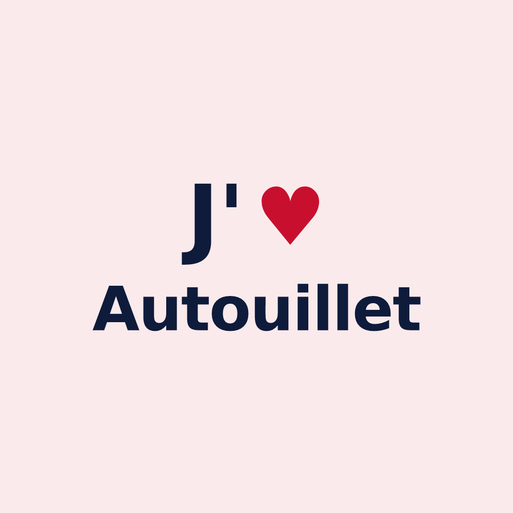 Magnet personnalisé Autouillet — design J'aime Autouillet