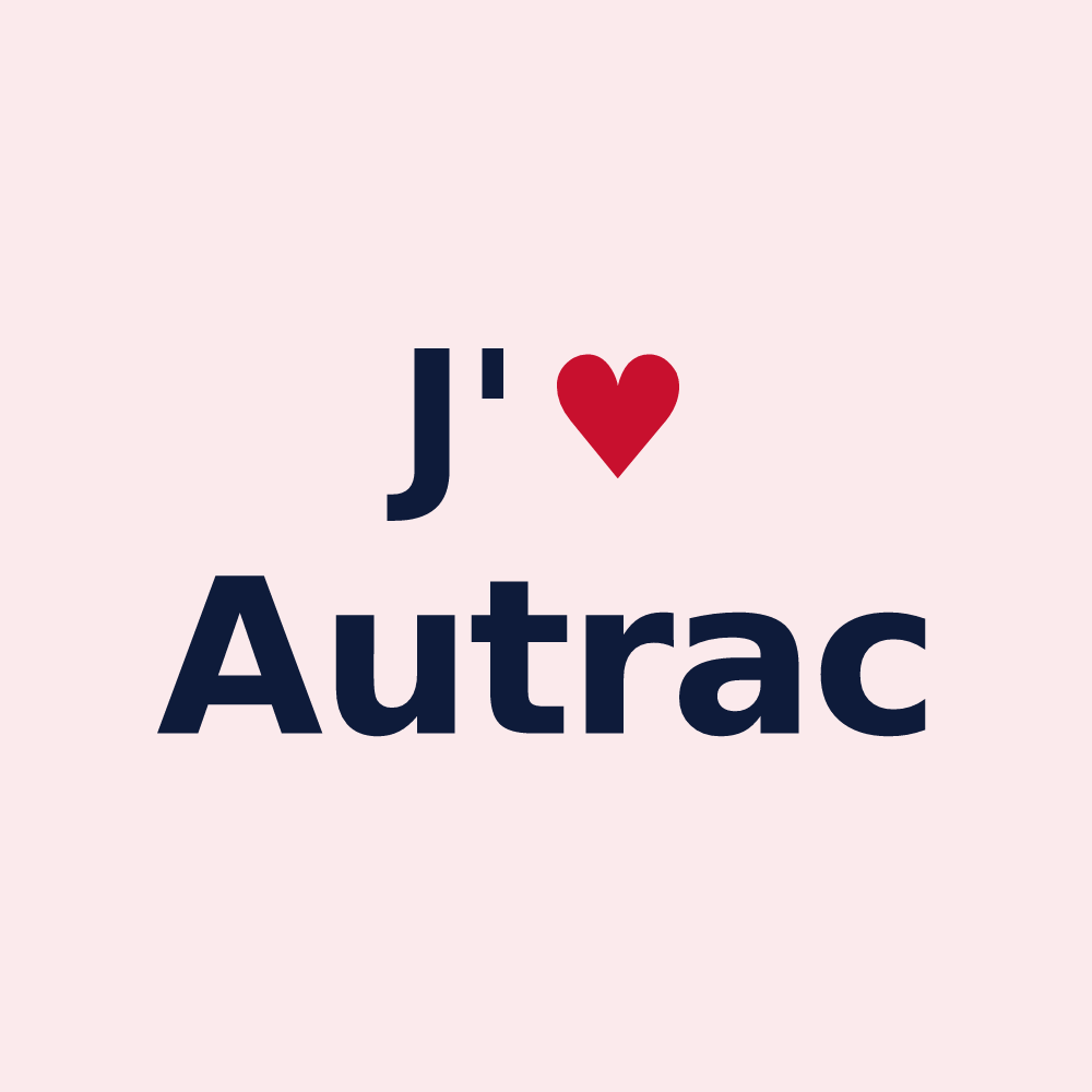 Magnet personnalisé Autrac — design J'aime Autrac