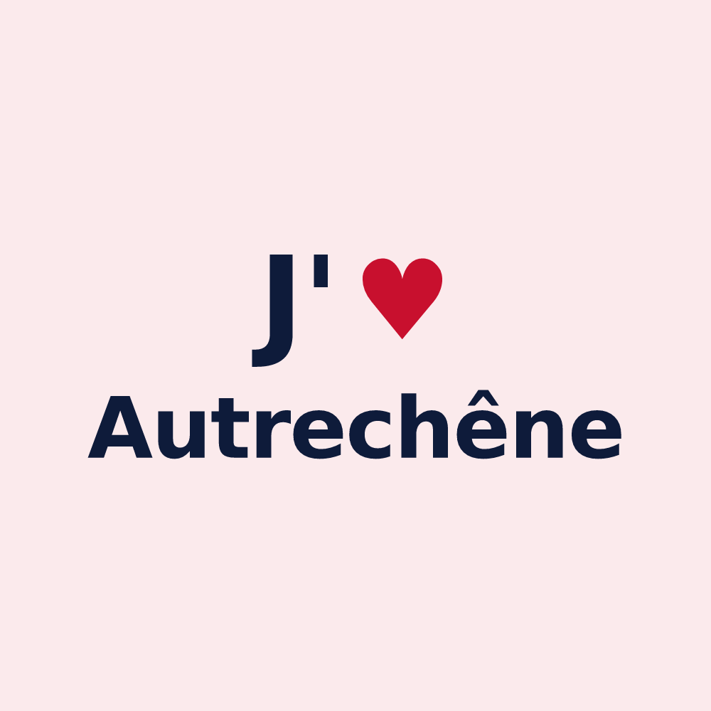 Magnet personnalisé Autrechêne — design J'aime Autrechêne