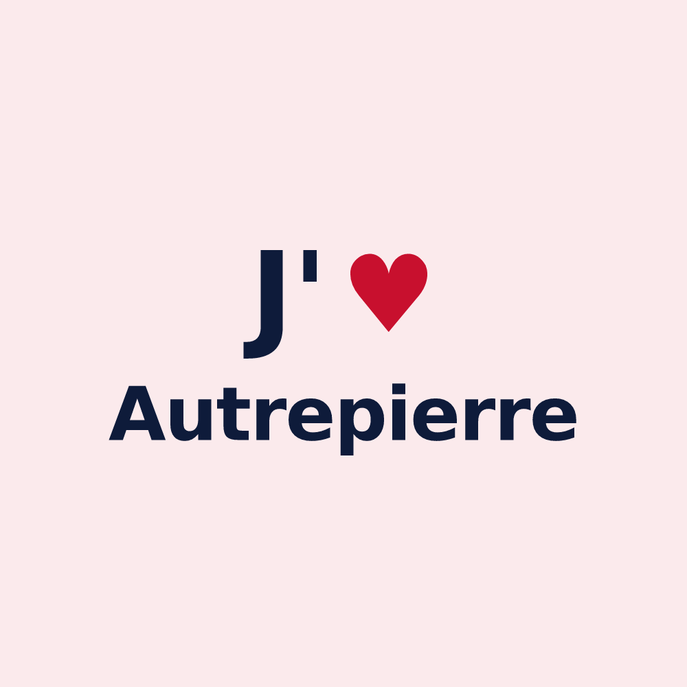 Magnet personnalisé Autrepierre — design J'aime Autrepierre