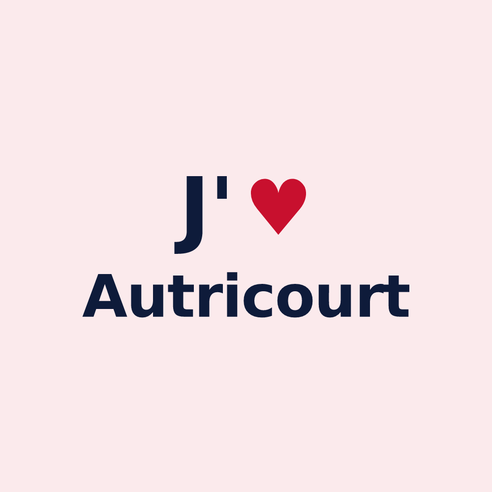 Magnet personnalisé Autricourt — design J'aime Autricourt