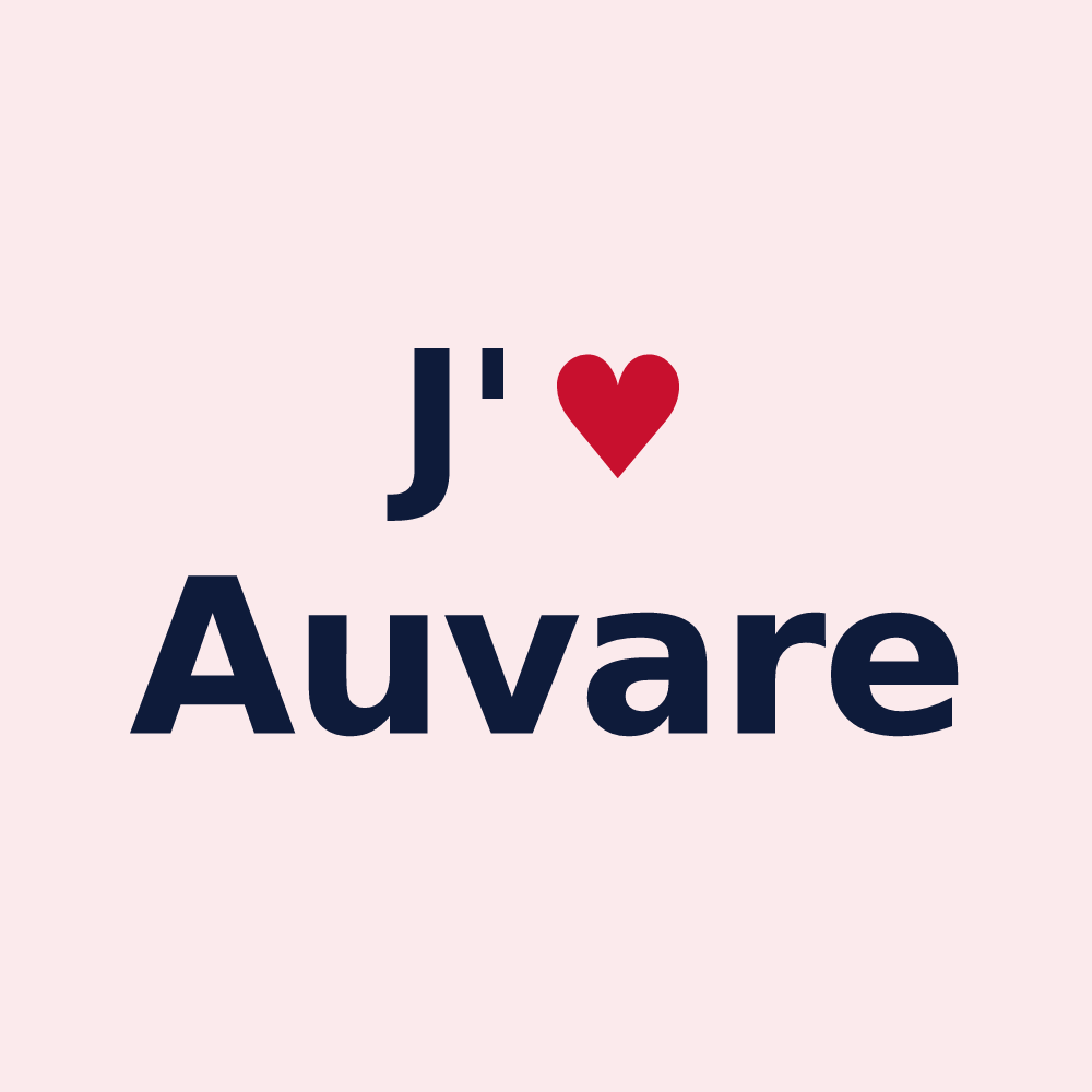 Magnet personnalisé Auvare — design J'aime Auvare