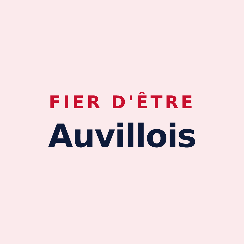 Magnet « Fier d'être Auvillois » — design pour Auvilliers-en-Gâtinais