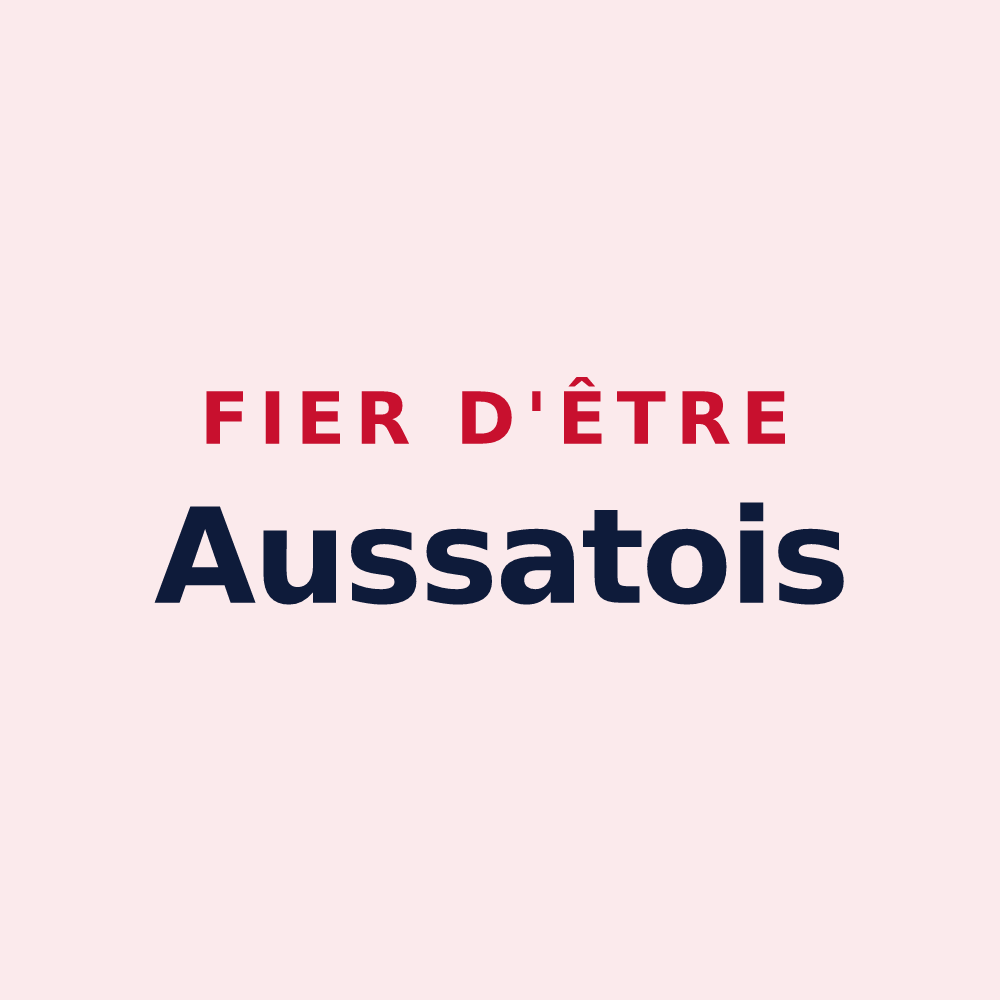 Magnet « Fier d'être Aussatois » — design pour Aux-Aussat