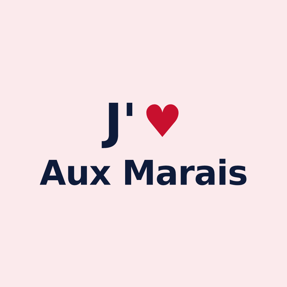 Magnet personnalisé Aux Marais — design J'aime Aux Marais