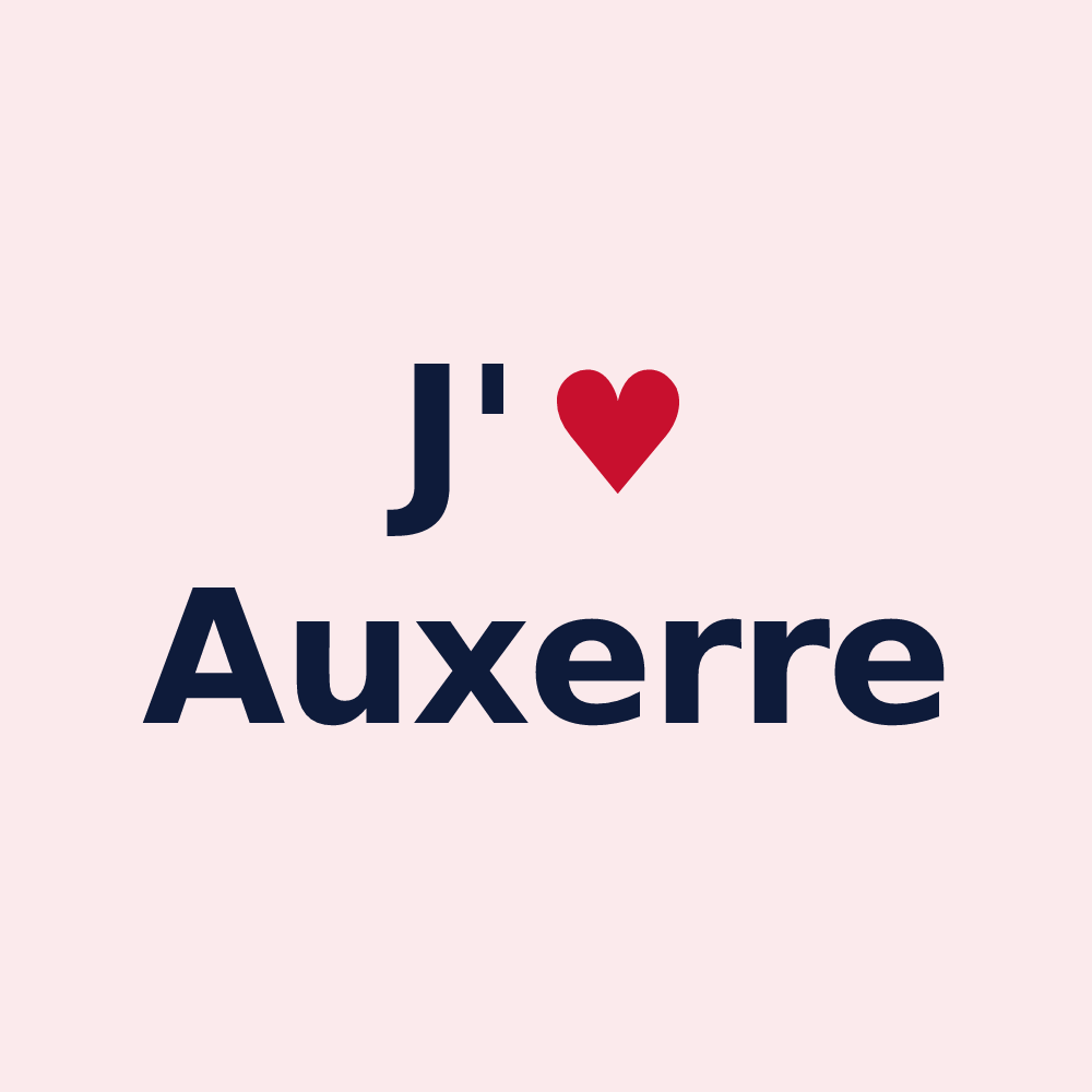 Magnet personnalisé Auxerre — design J'aime Auxerre