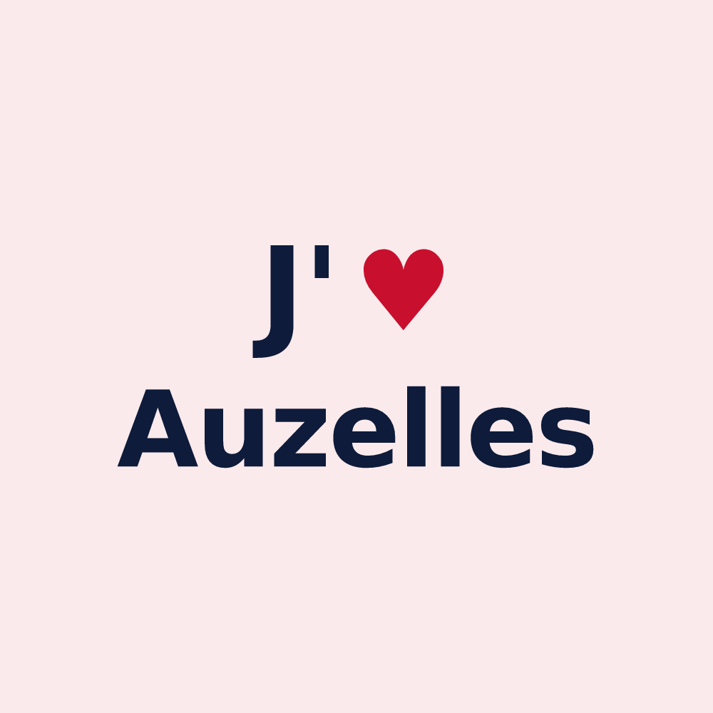 Magnet personnalisé Auzelles — design J'aime Auzelles