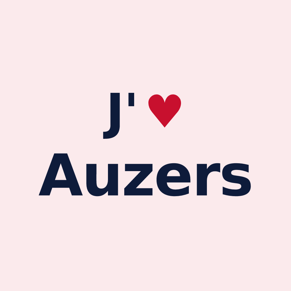 Magnet personnalisé Auzers — design J'aime Auzers