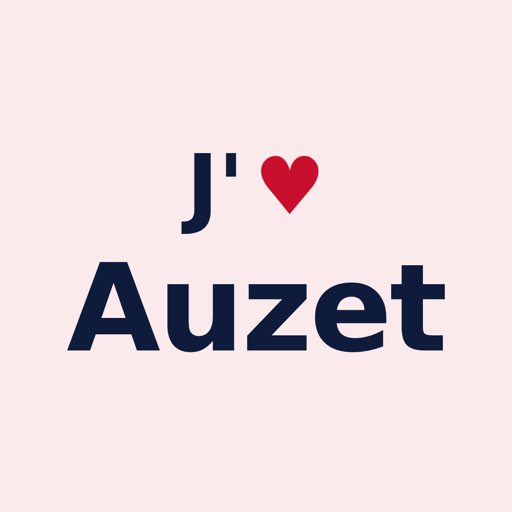 Magnet personnalisé Auzet — design J'aime Auzet