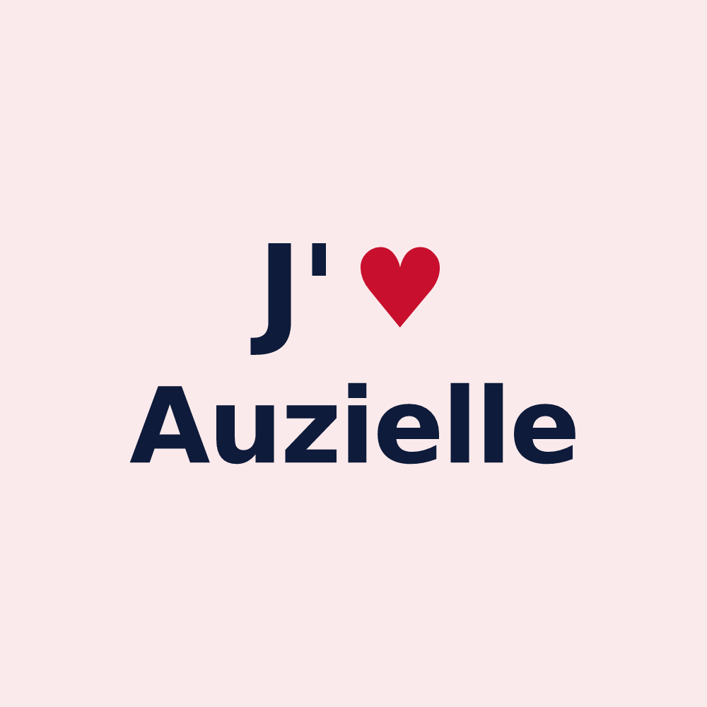Magnet personnalisé Auzielle — design J'aime Auzielle