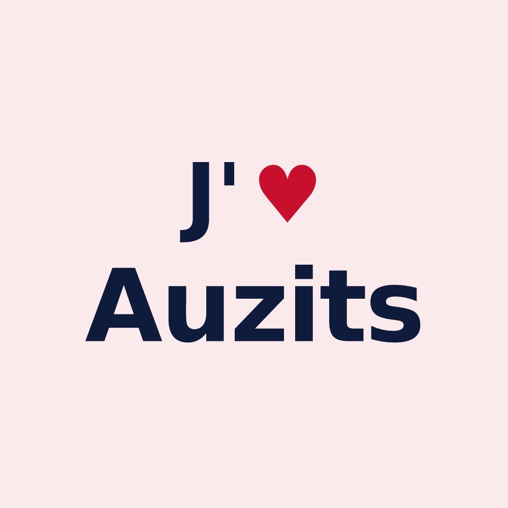 Magnet personnalisé Auzits — design J'aime Auzits