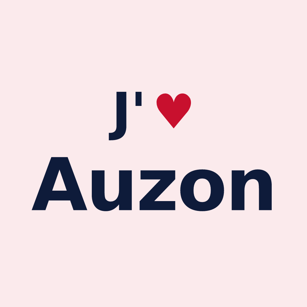 Magnet personnalisé Auzon — design J'aime Auzon