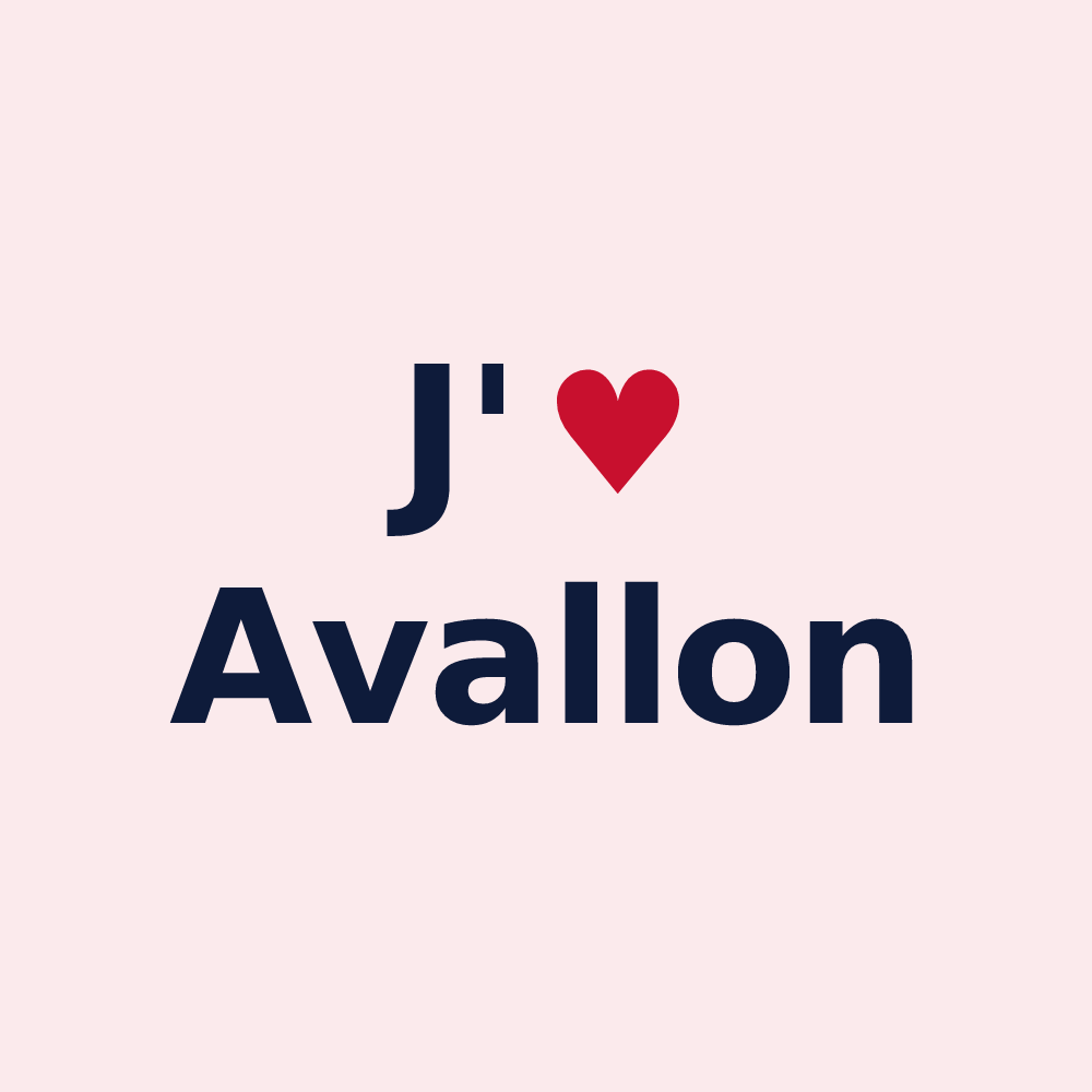 Magnet personnalisé Avallon — design J'aime Avallon