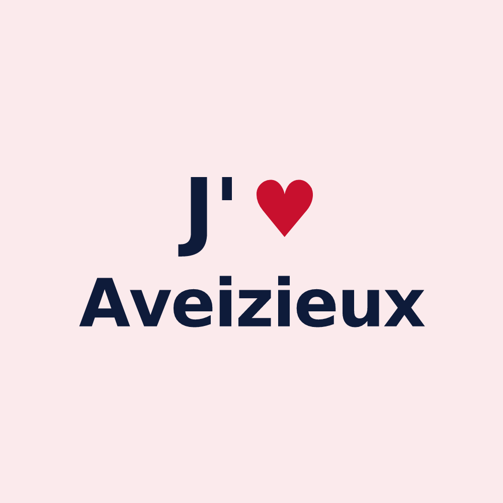 Magnet personnalisé Aveizieux — design J'aime Aveizieux