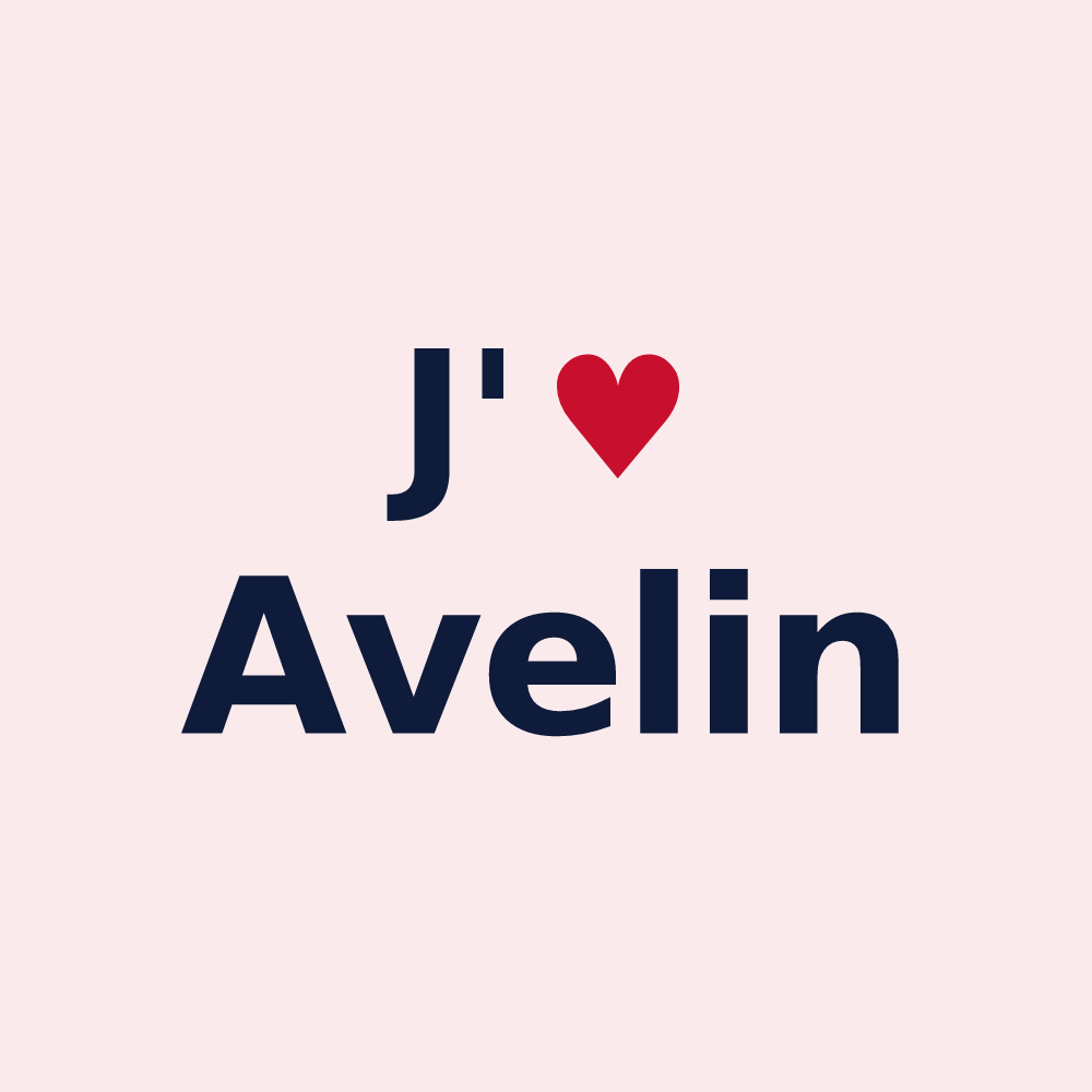 Magnet personnalisé Avelin — design J'aime Avelin