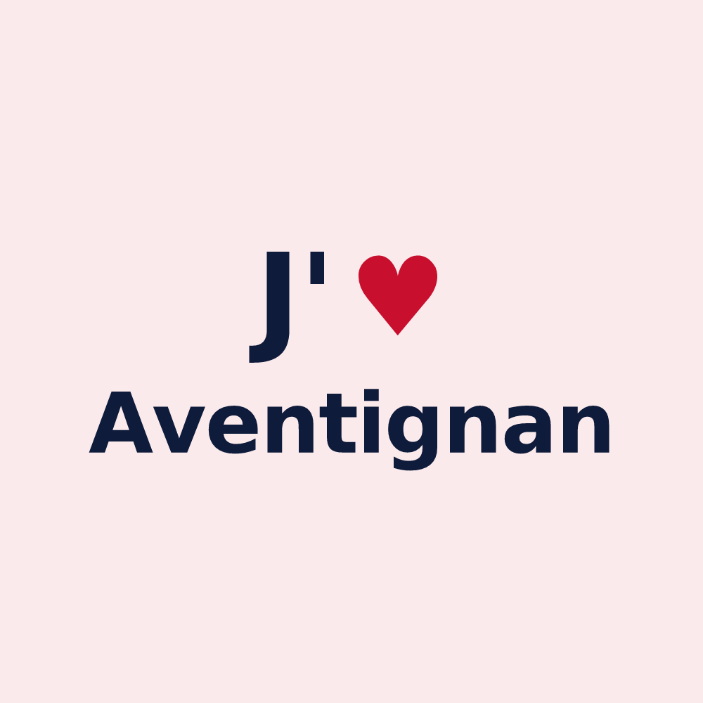 Magnet personnalisé Aventignan — design J'aime Aventignan