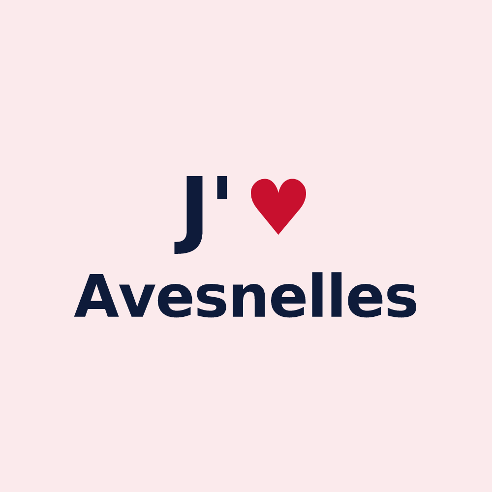 Magnet personnalisé Avesnelles — design J'aime Avesnelles