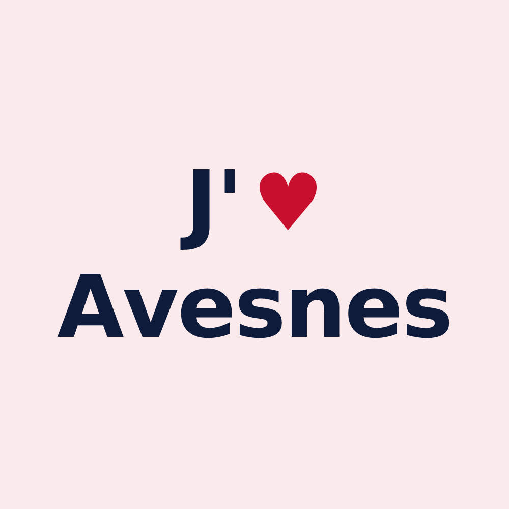 Magnet personnalisé Avesnes — design J'aime Avesnes