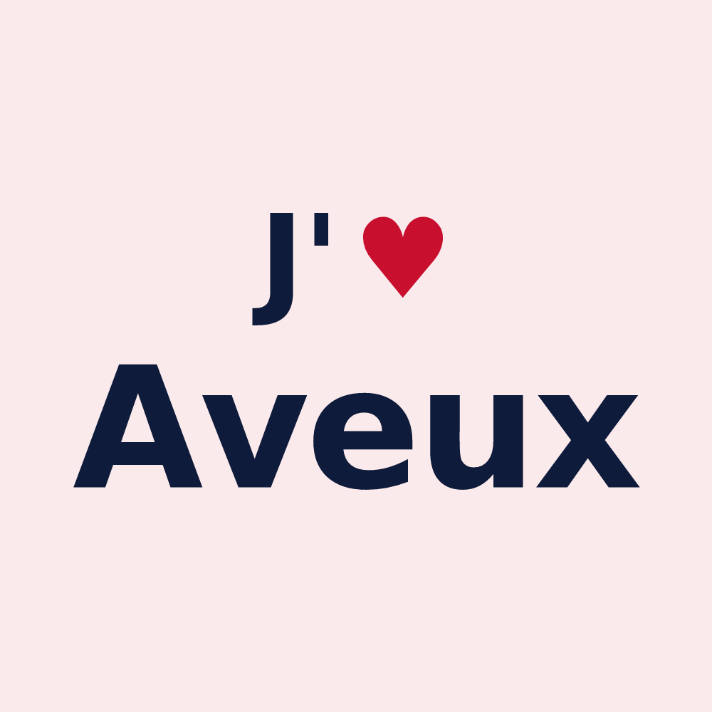 Magnet personnalisé Aveux — design J'aime Aveux