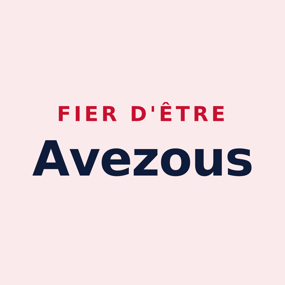 Magnet « Fier d'être Avezous » — design pour Avèze