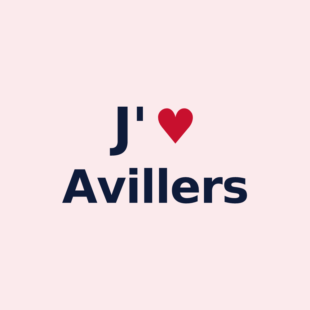 Magnet personnalisé Avillers — design J'aime Avillers