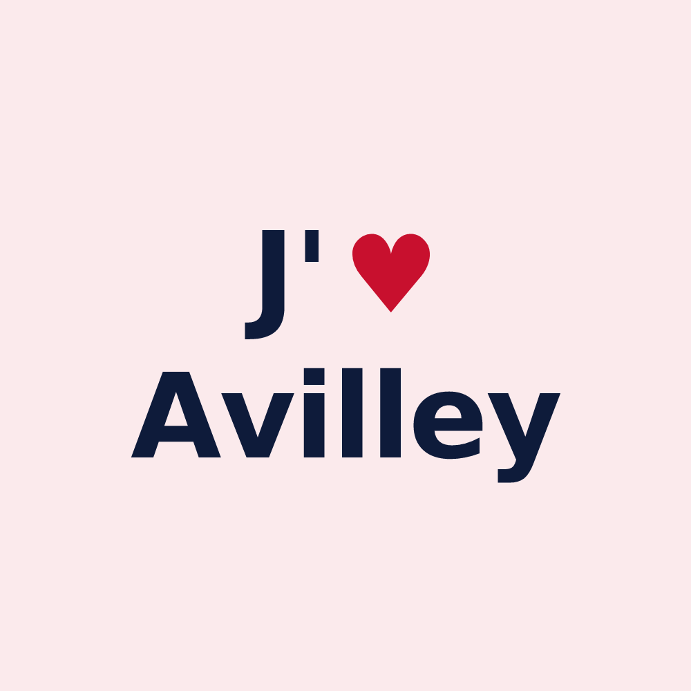 Magnet personnalisé Avilley — design J'aime Avilley