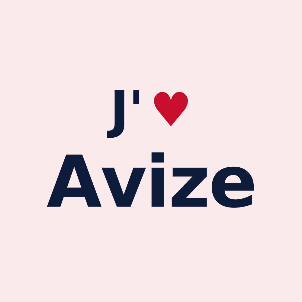 Magnet personnalisé Avize — design J'aime Avize