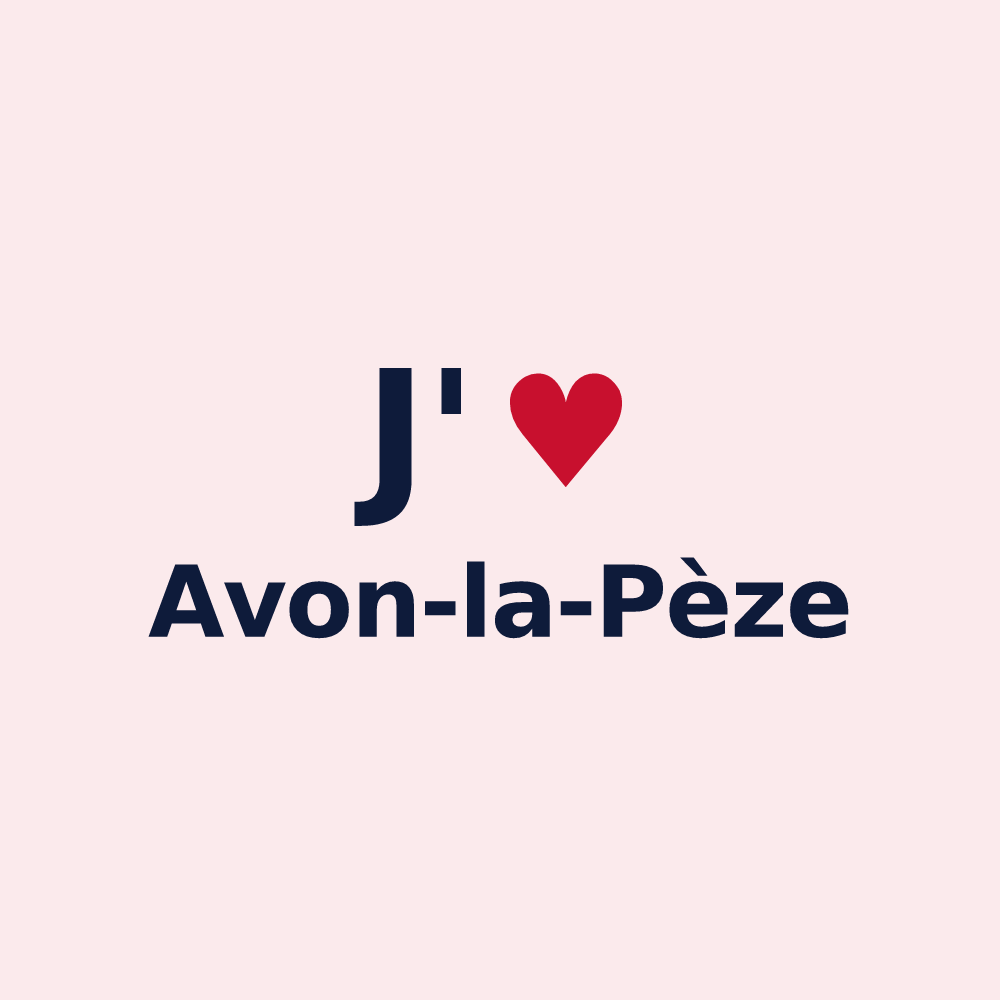 Magnet personnalisé Avon-la-Pèze — design J'aime Avon-la-Pèze