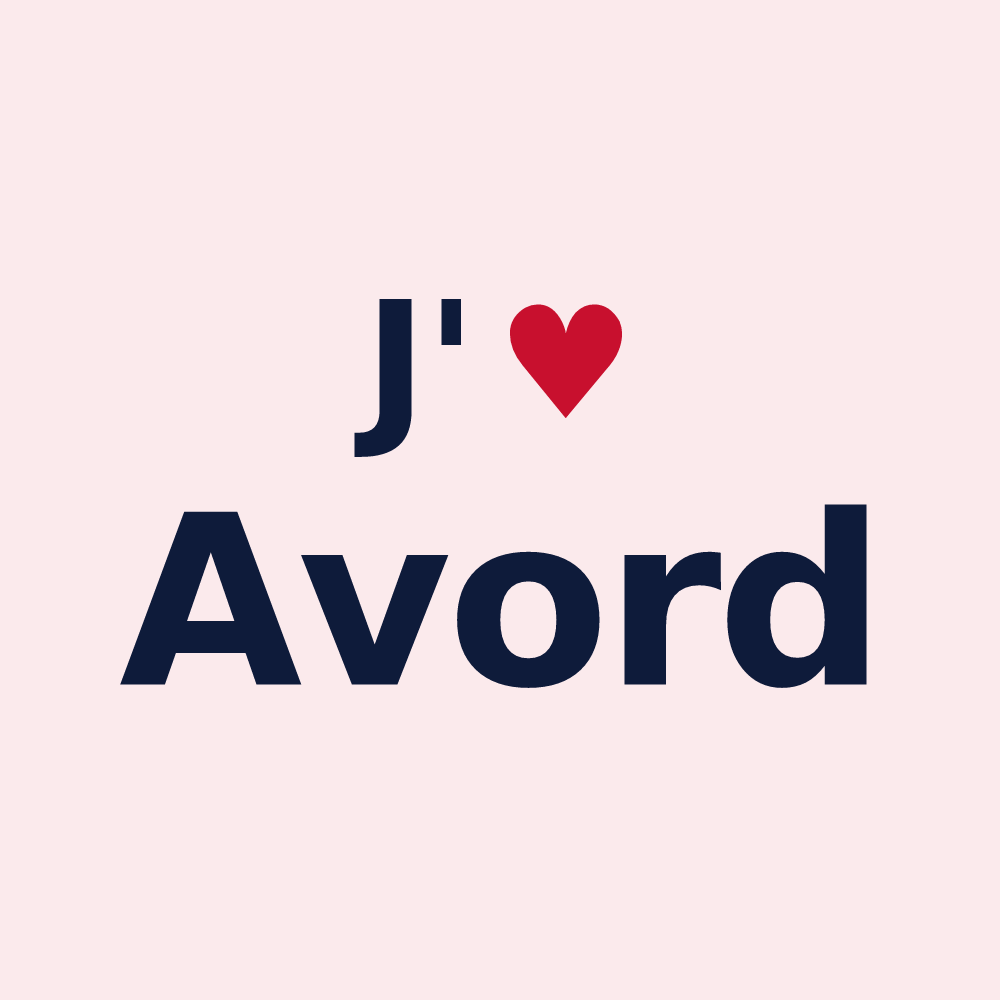Magnet personnalisé Avord — design J'aime Avord