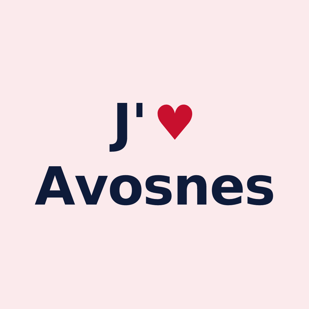 Magnet personnalisé Avosnes — design J'aime Avosnes