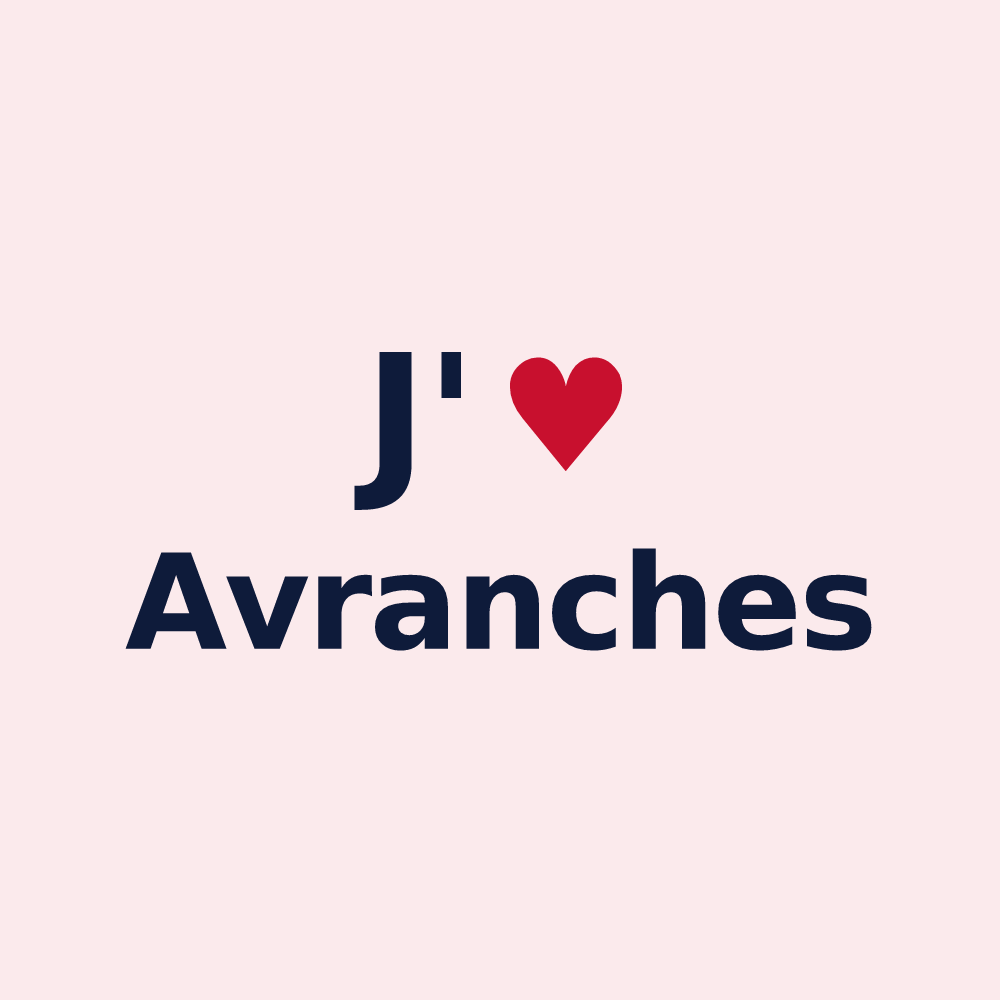 Magnet personnalisé Avranches — design J'aime Avranches