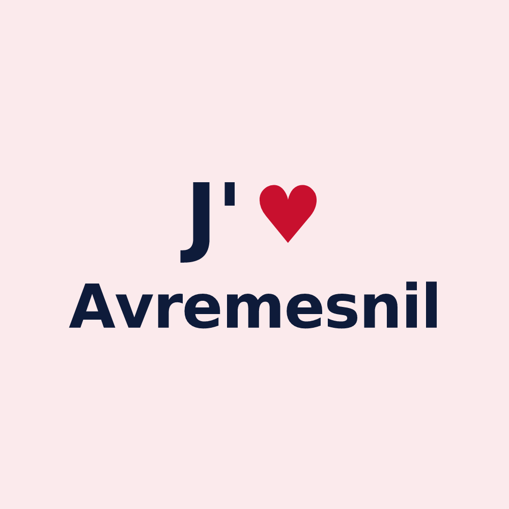 Magnet personnalisé Avremesnil — design J'aime Avremesnil