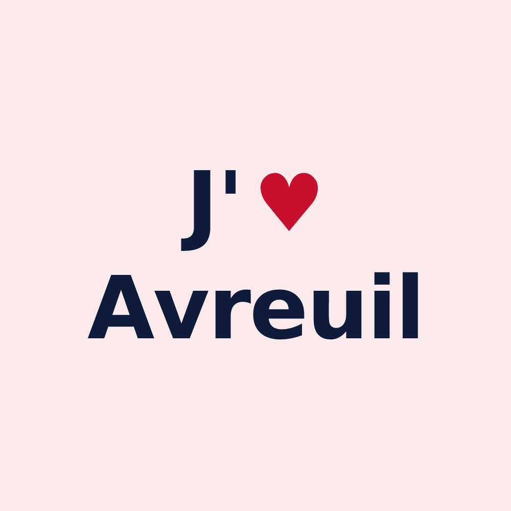 Magnet personnalisé Avreuil — design « J'aime Avreuil » imprimé sur le magnet