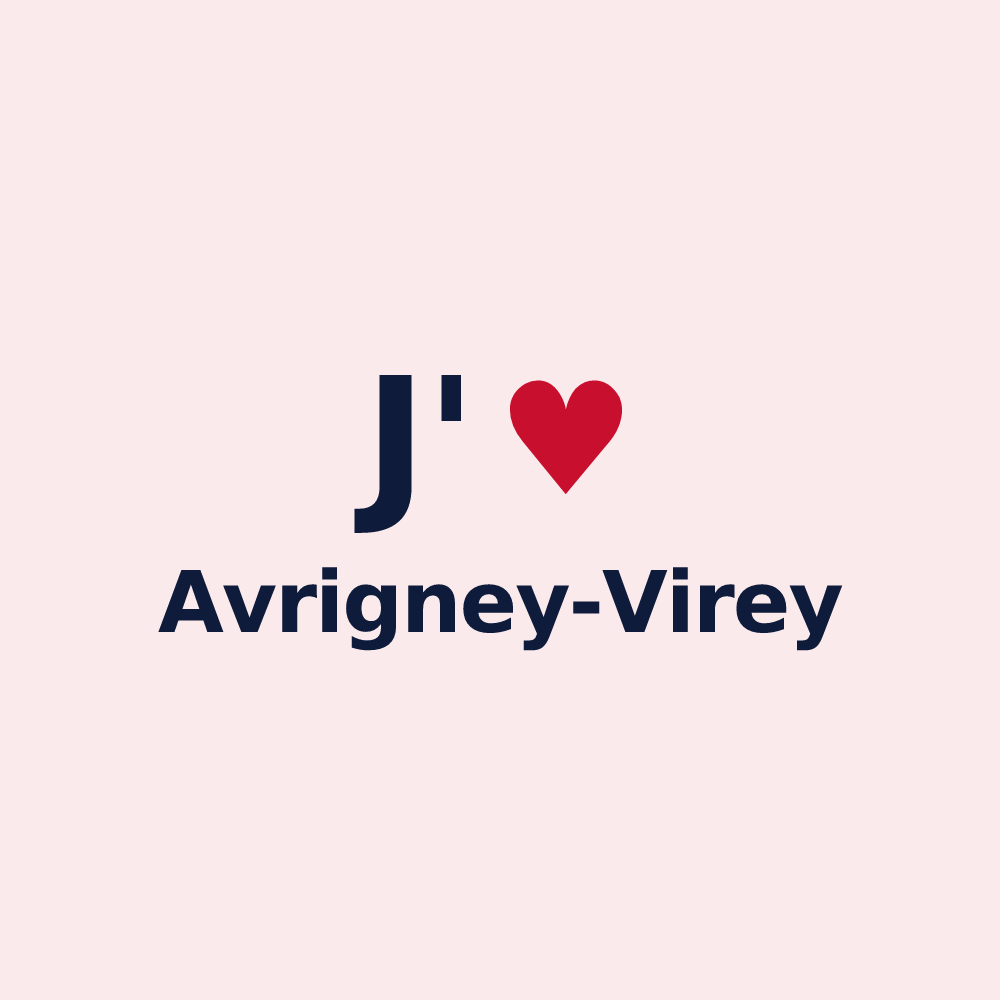 Magnet personnalisé Avrigney-Virey — design J'aime Avrigney-Virey