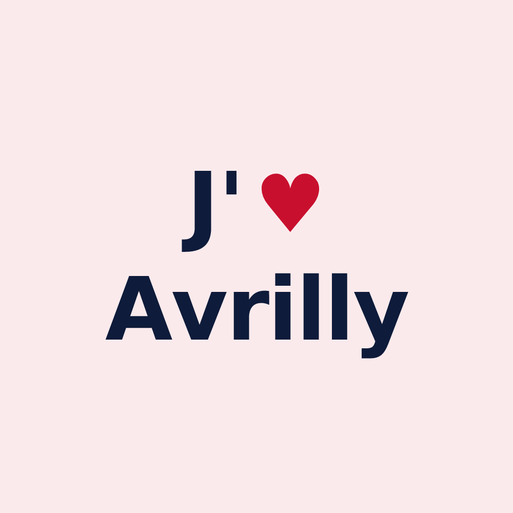 Magnet personnalisé Avrilly — design J'aime Avrilly