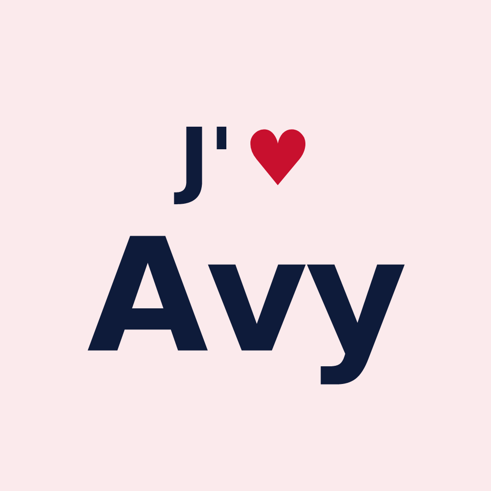 Magnet personnalisé Avy — design J'aime Avy