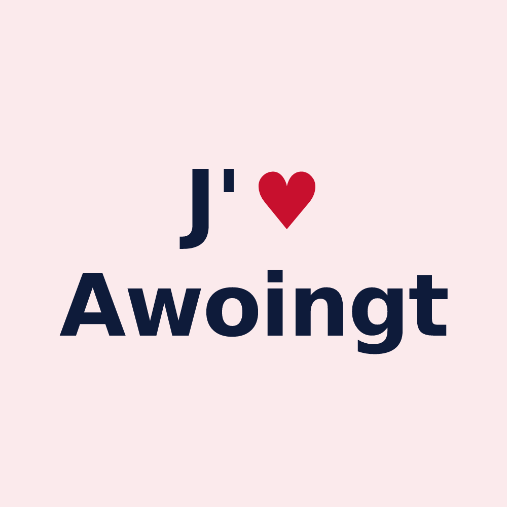 Magnet personnalisé Awoingt — design J'aime Awoingt