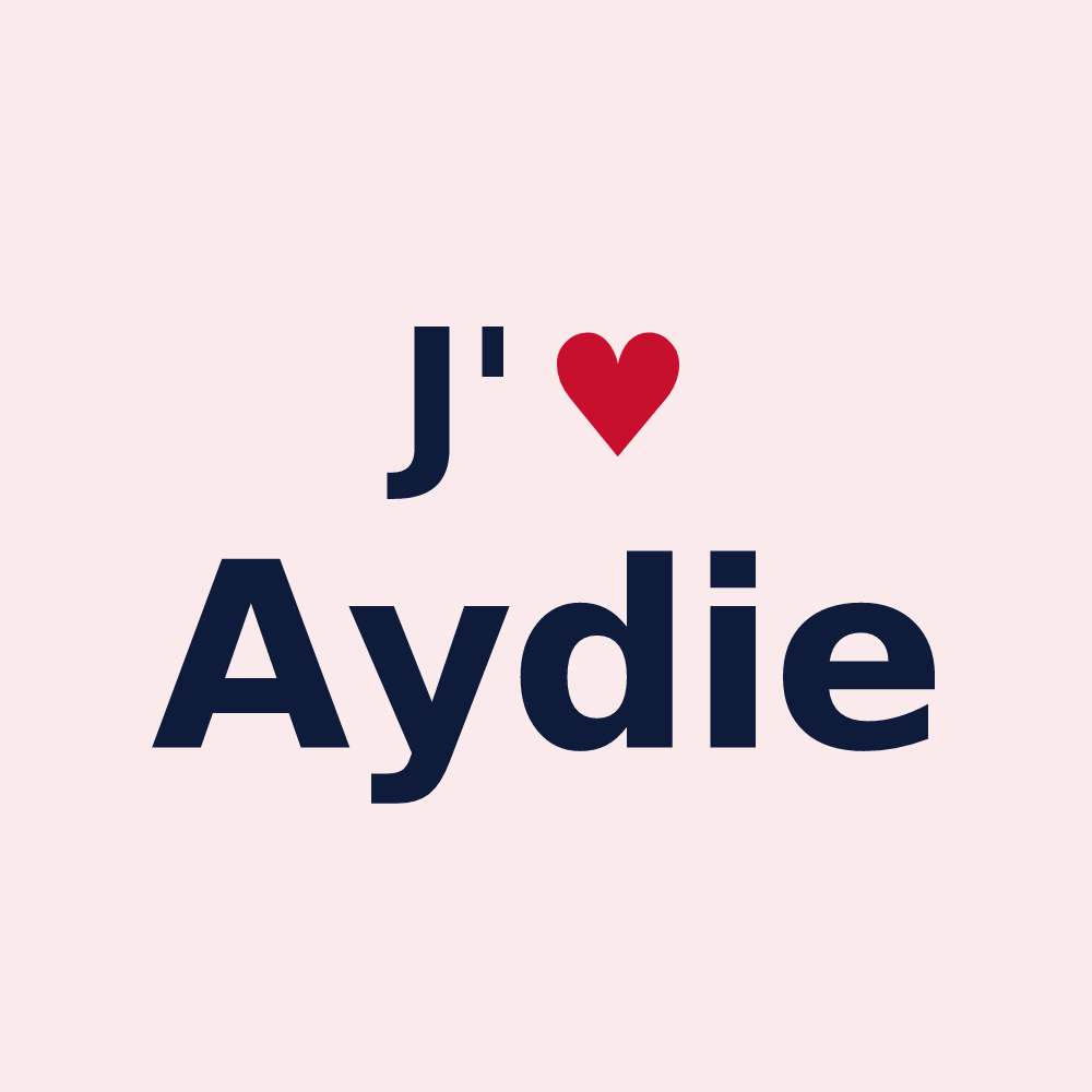 Magnet personnalisé Aydie — design J'aime Aydie