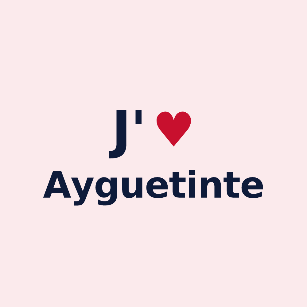Magnet personnalisé Ayguetinte — design J'aime Ayguetinte