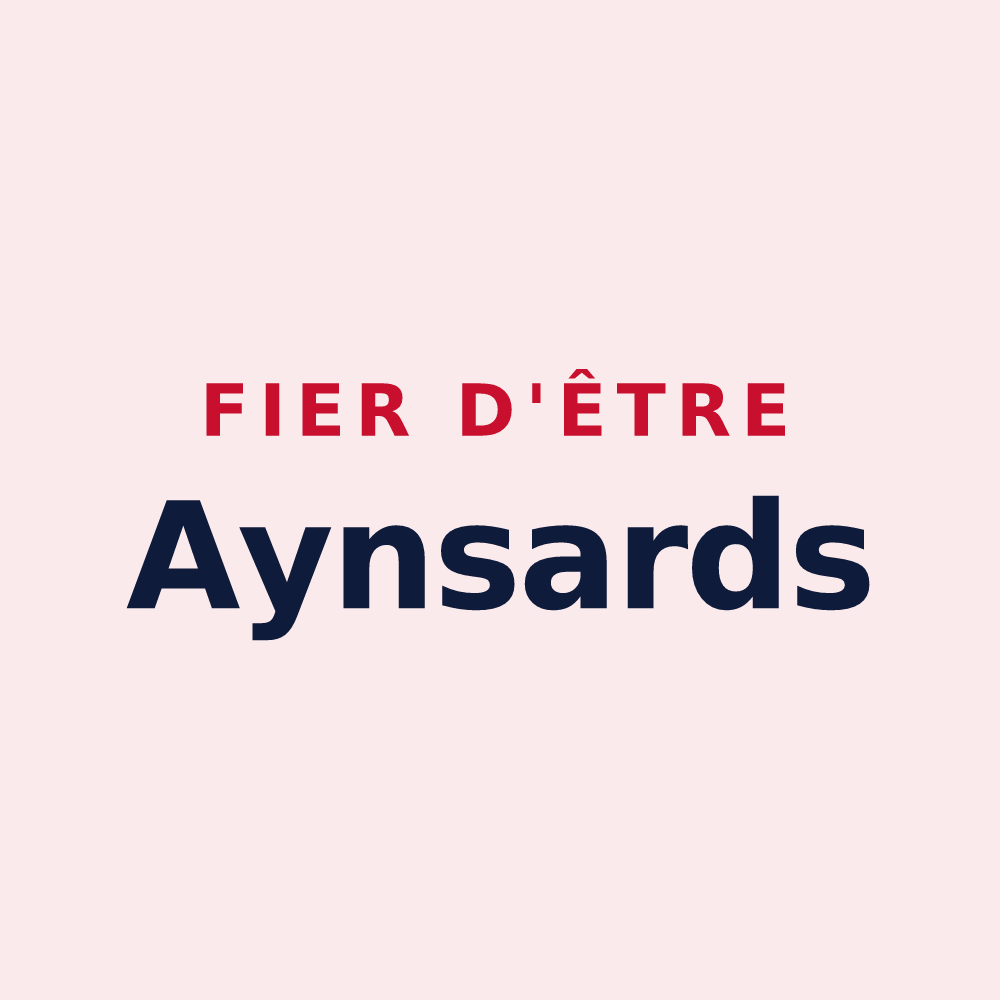 Magnet « Fier d'être Aynsards » — design pour Ayn