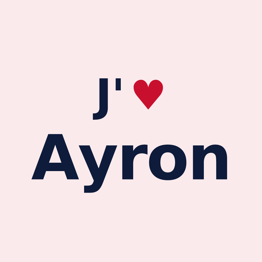 Magnet personnalisé Ayron — design J'aime Ayron