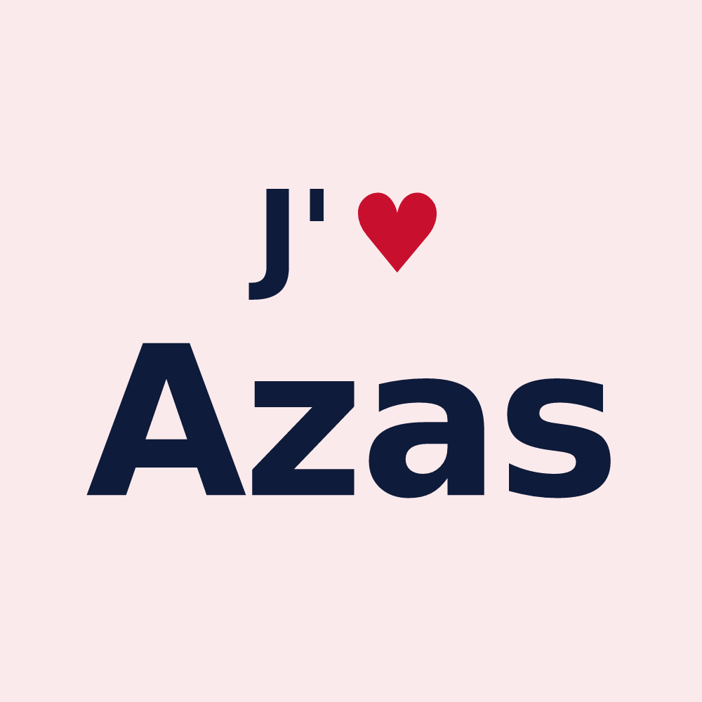Magnet personnalisé Azas — design J'aime Azas