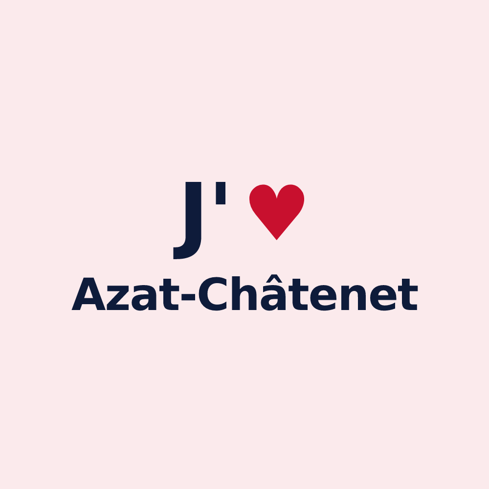 Magnet personnalisé Azat-Châtenet — design J'aime Azat-Châtenet