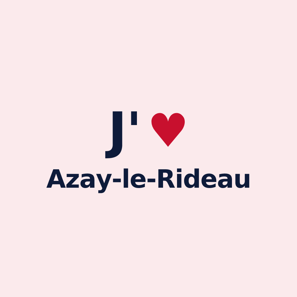 Magnet personnalisé Azay-le-Rideau — design J'aime Azay-le-Rideau