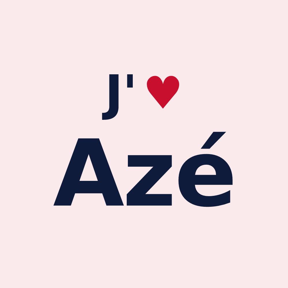 Magnet personnalisé Azé — design J'aime Azé