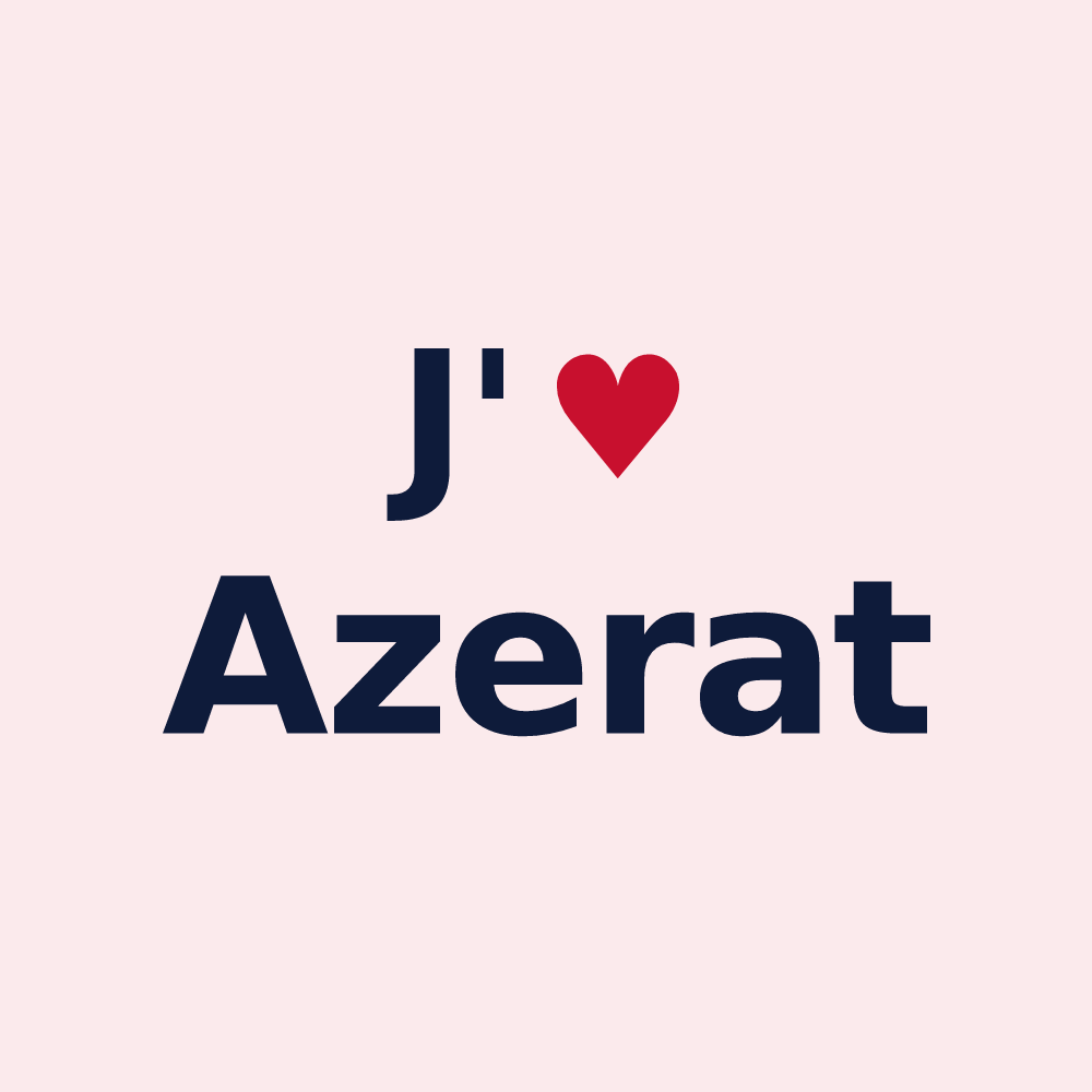 Magnet personnalisé Azerat — design J'aime Azerat